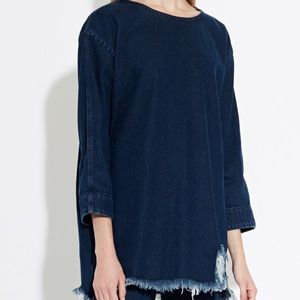 Waven Eira Denim Shirt Dress - Hel Blue